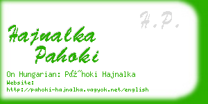 hajnalka pahoki business card